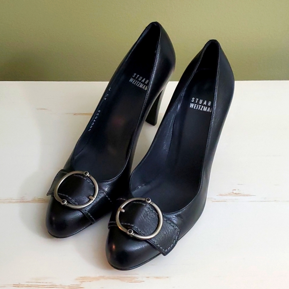 Stuart Weitzman | Black Leather Pumps Sz 6 1/2M